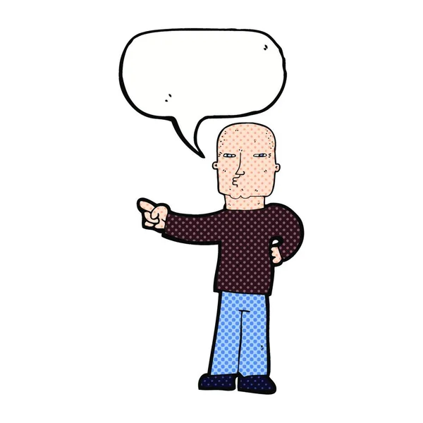 Γελοιογραφία Δείχνει Τον Άνθρωπο Φούσκα Ομιλία — Διανυσματικό Αρχείο