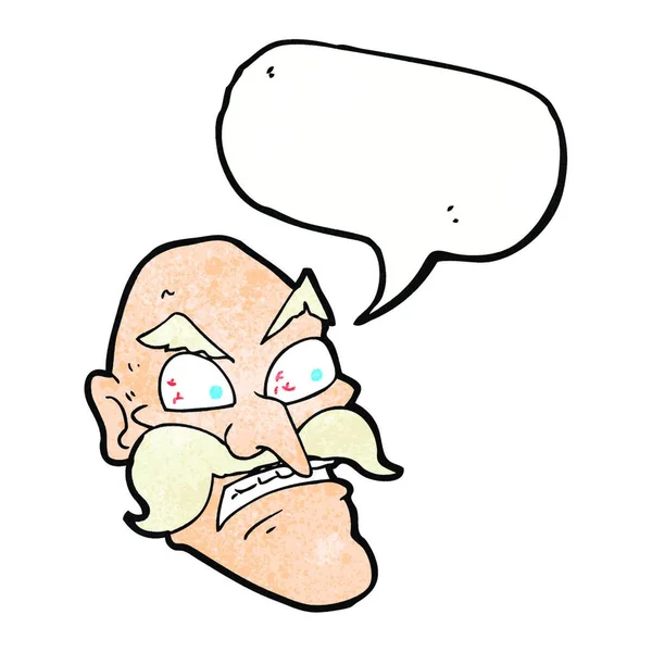 漫画怒りの老人とスピーチバブル — ストックベクタ