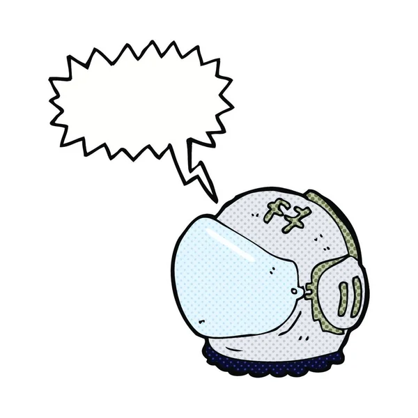Шлем Астронавта Речевым Пузырём — стоковый вектор