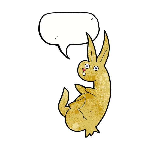 提示有言语泡沫的卡通兔子 — 图库矢量图片