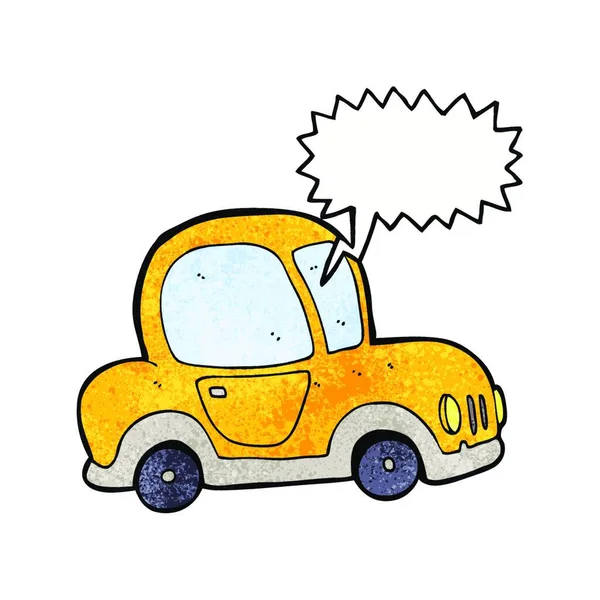 Voiture Dessin Animé Avec Bulle Parole — Image vectorielle