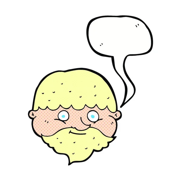 Hombre Barbudo Dibujos Animados Con Burbuja Del Habla — Archivo Imágenes Vectoriales
