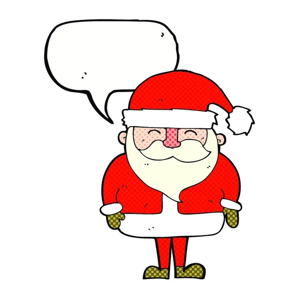 Rajzfilm Santa Claus Beszéd Buborék — Stock Vector