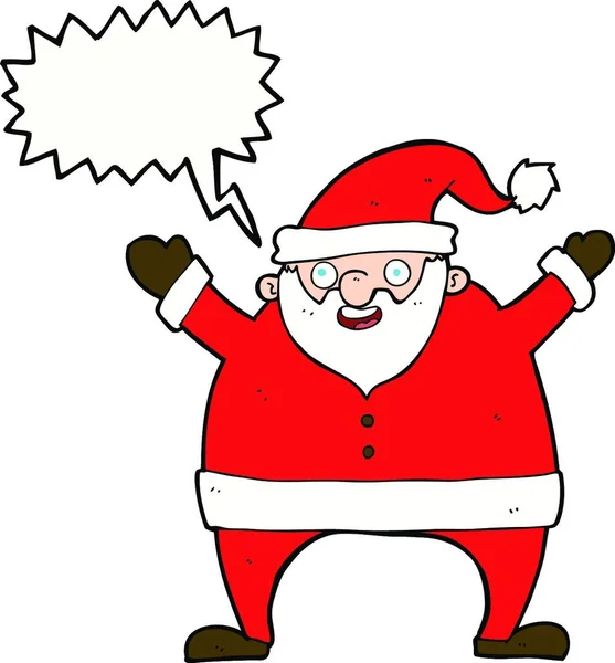 Kreskówki Santa Claus Bańki Mowy — Wektor stockowy