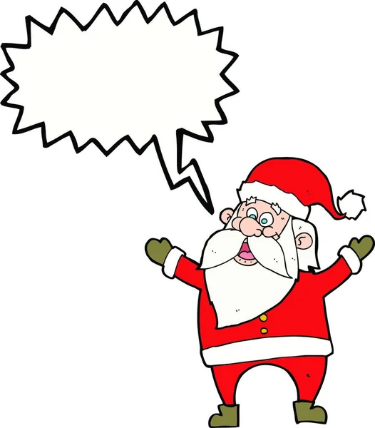 Мультяшний Санта Клаус Бульбашкою Мовлення — стоковий вектор