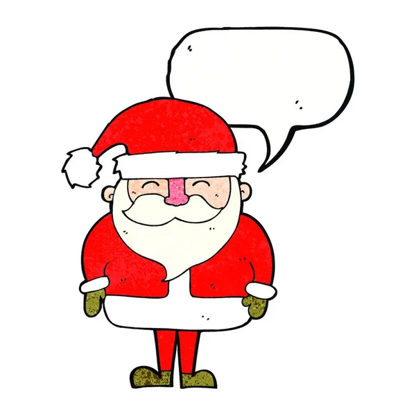 Dibujos Animados Santa Claus Con Burbuja Habla — Vector de stock