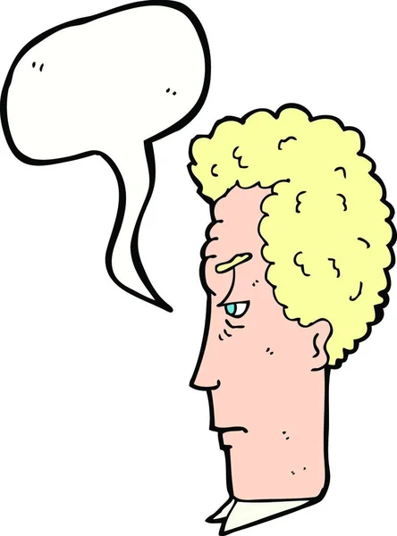 Γελοιογραφία Ενοχλημένος Άνθρωπος Φούσκα Ομιλία — Διανυσματικό Αρχείο