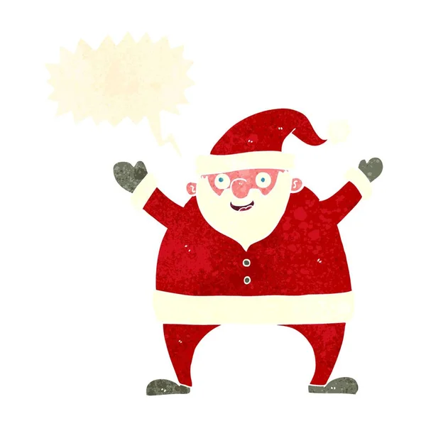 Kreslený Santa Claus Bublinou Řeči — Stockový vektor
