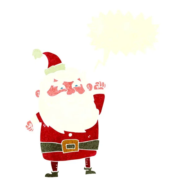 Καρτούν Santa Claus Φούσκα Ομιλία — Διανυσματικό Αρχείο