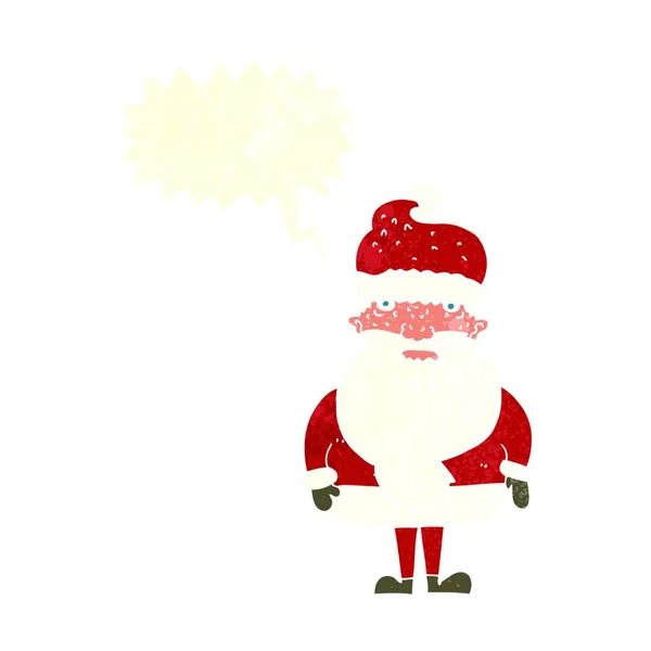 Dessin Animé Santa Claus Avec Bulle Parole — Image vectorielle