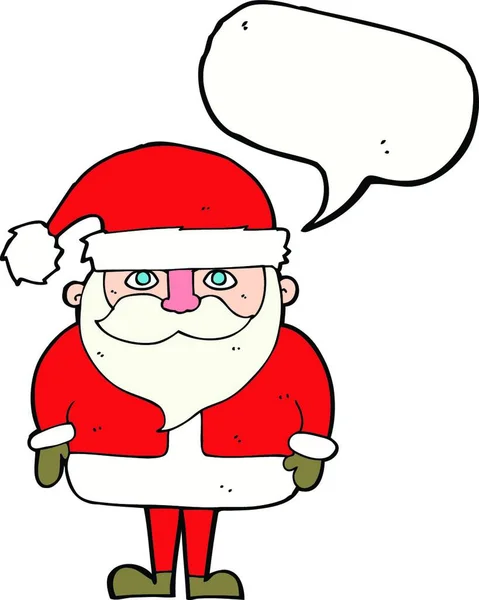 Καρτούν Santa Claus Φούσκα Ομιλία — Διανυσματικό Αρχείο