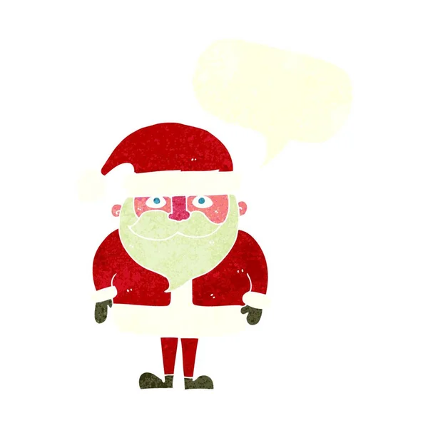 Dibujos Animados Santa Claus Con Burbuja Habla — Vector de stock