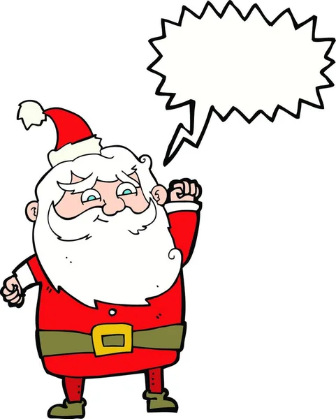 Мультяшний Санта Клаус Бульбашкою Мовлення — стоковий вектор