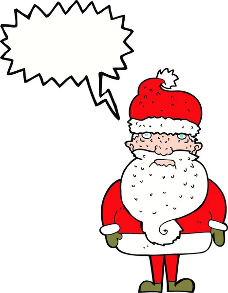 Kreskówki Santa Claus Bańki Mowy — Wektor stockowy