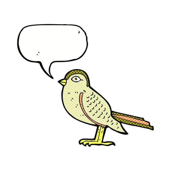 Kreskówki Ptak Ogrodowy Bańki Mowy — Wektor stockowy