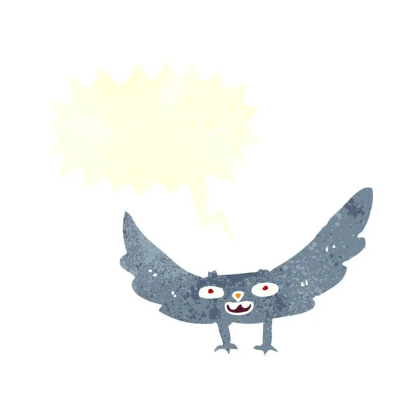 卡通片恐怖吸血鬼蝙蝠与言语泡沫 — 图库矢量图片