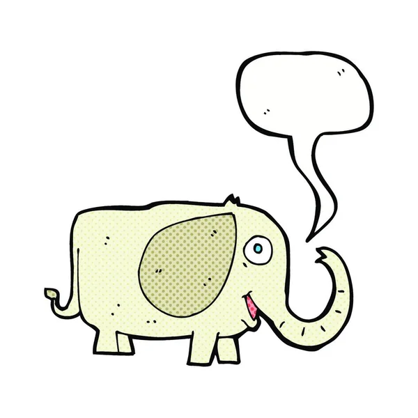 Κινουμένων Σχεδίων Μωρό Ελέφαντας Φούσκα Ομιλία — Διανυσματικό Αρχείο