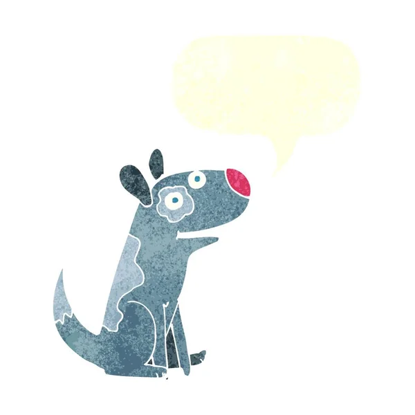 Cartoon Glücklicher Hund Mit Sprechblase — Stockvektor
