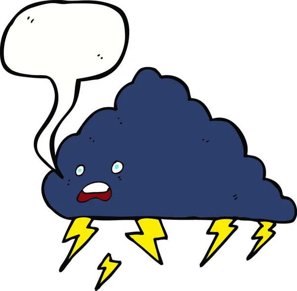 Σύννεφο Κινουμένων Σχεδίων Φούσκα Ομιλία — Διανυσματικό Αρχείο