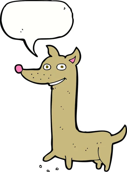 Αστείο Σκυλί Κινουμένων Σχεδίων Φούσκα Ομιλία — Διανυσματικό Αρχείο