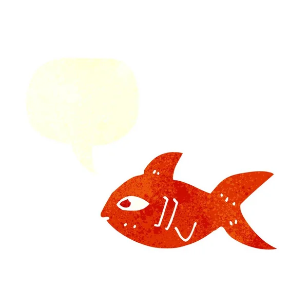 Ψάρια Κινουμένων Σχεδίων Φούσκα Ομιλία — Διανυσματικό Αρχείο