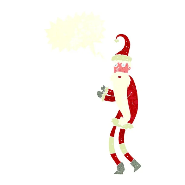 Desenhos Animados Santa Claus Com Bolha Fala — Vetor de Stock