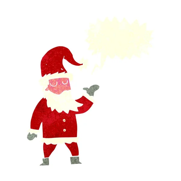 Cartoon Santa Claus Speech Bubble — Stock Vector