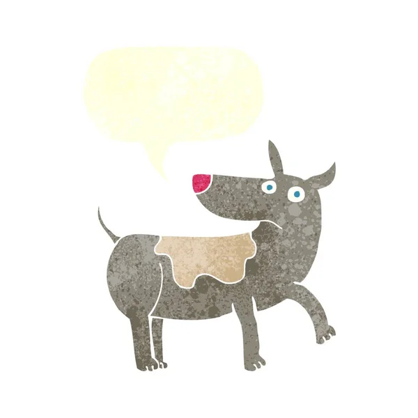 Divertido Perro Dibujos Animados Con Burbuja Habla — Archivo Imágenes Vectoriales