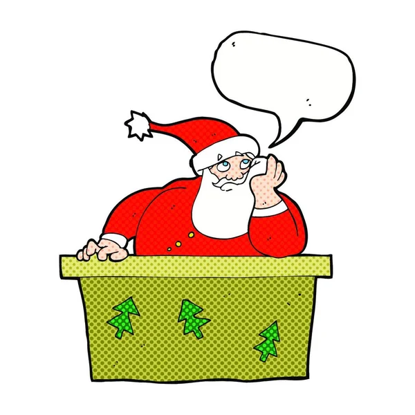 Kreskówka Znudzony Santa Claus Dymek — Wektor stockowy