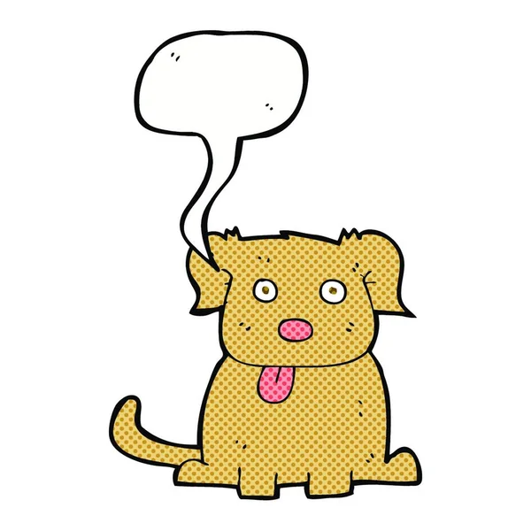 Σκύλος Κινουμένων Σχεδίων Φούσκα Ομιλία — Διανυσματικό Αρχείο