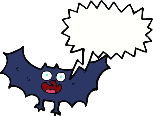 Νυχτερίδα Κινουμένων Σχεδίων Φούσκα Ομιλία — Διανυσματικό Αρχείο
