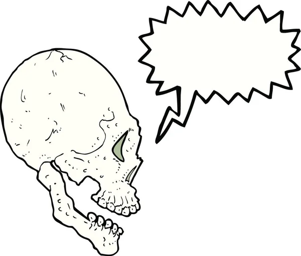 Skull Illustration Speech Bubble — Stock Vector