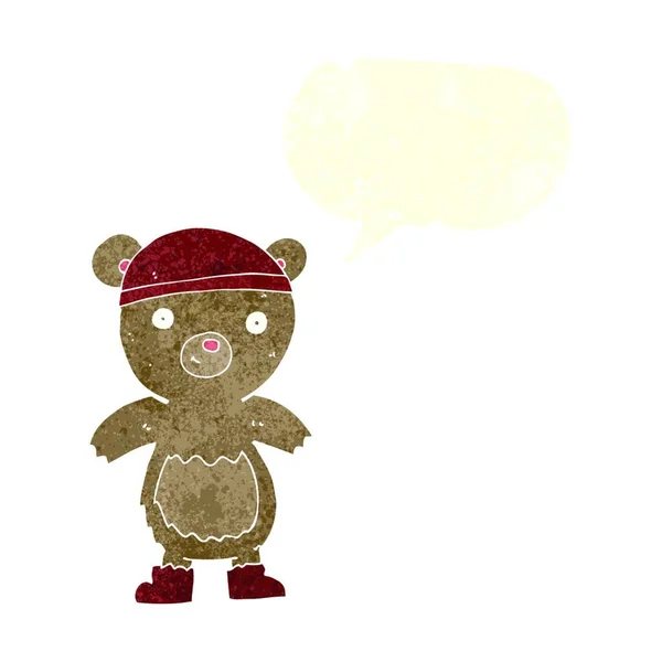 Cartoon Teddybär Mit Sprechblase — Stockvektor