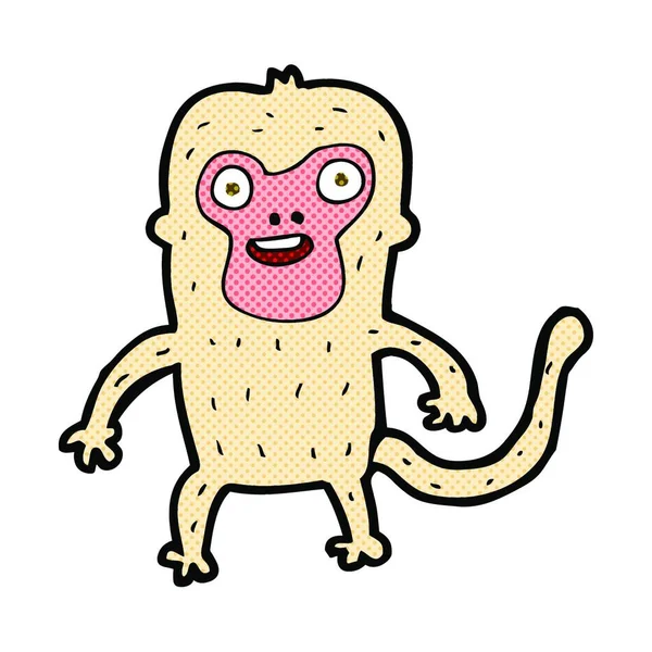 Retro Quadrinhos Estilo Desenho Animado Macaco —  Vetores de Stock