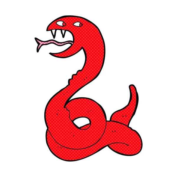 レトロな漫画風のヘビを追いかける — ストックベクタ