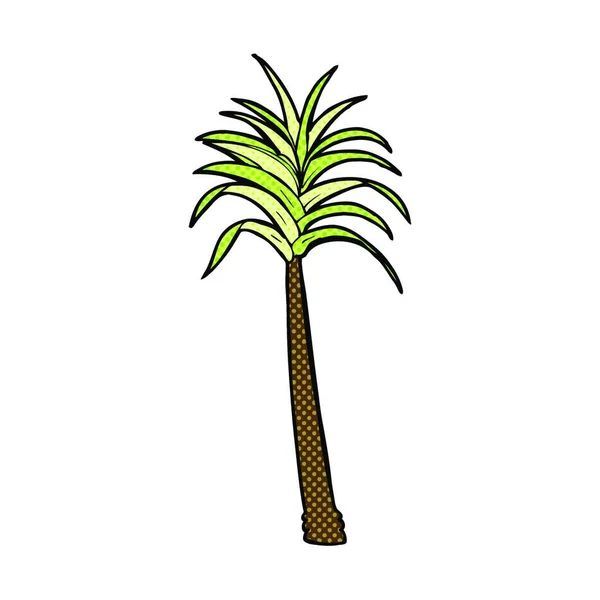 Retro Serietidning Stil Tecknad Palm Tree — Stock vektor