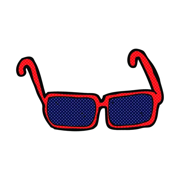 Retro Komiksový Styl Kreslené Sluneční Brýle — Stockový vektor