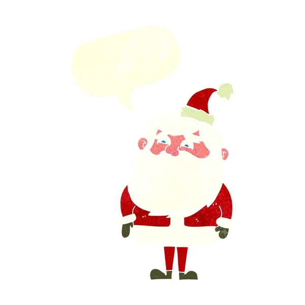 Dibujos Animados Santa Claus Con Burbuja Habla — Vector de stock