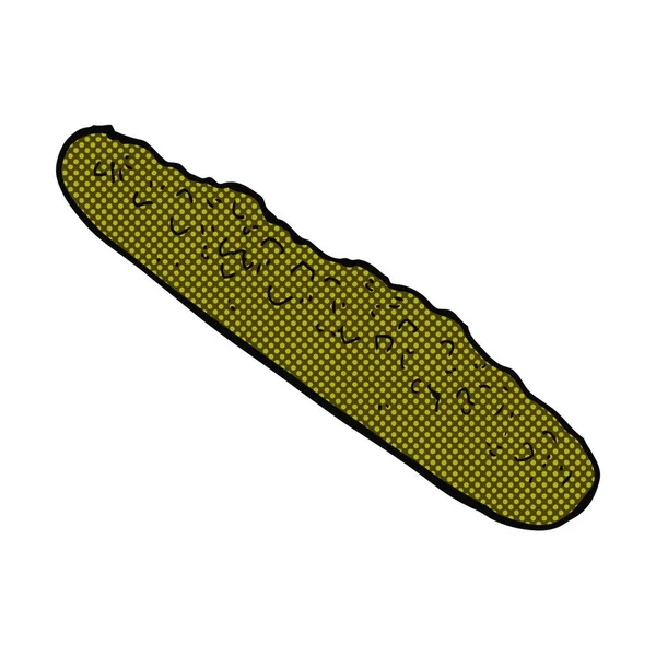 Baguette Dibujos Animados Estilo Cómic Retro — Vector de stock