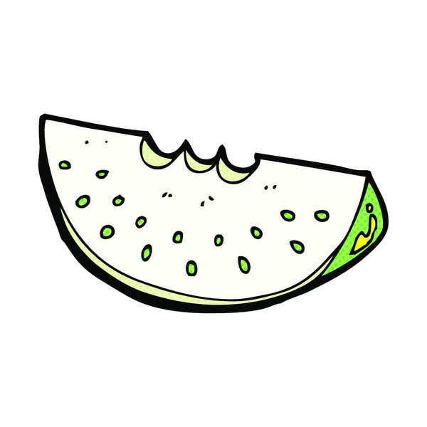 Retro Cómic Estilo Caricatura Melón Rebanada — Vector de stock