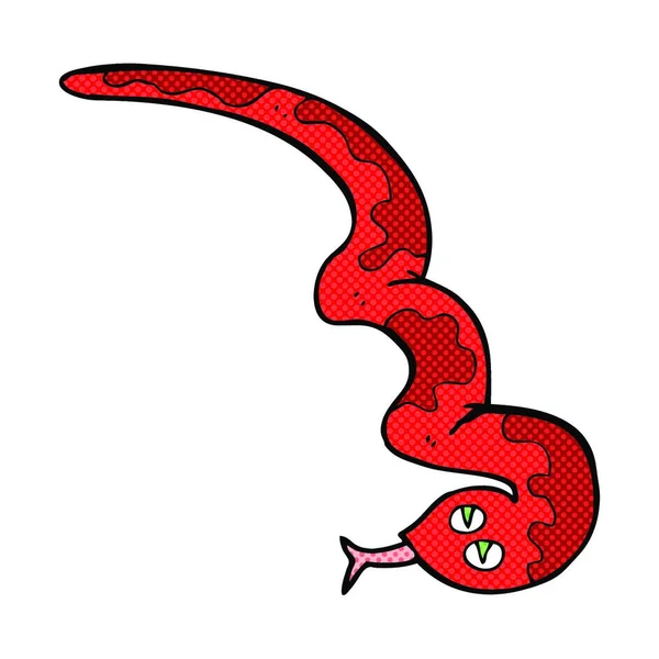 Bande Dessinée Rétro Style Bande Dessinée Sifflement Serpent — Image vectorielle