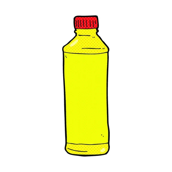 Botella Agua Dibujos Animados Estilo Cómic Retro — Vector de stock
