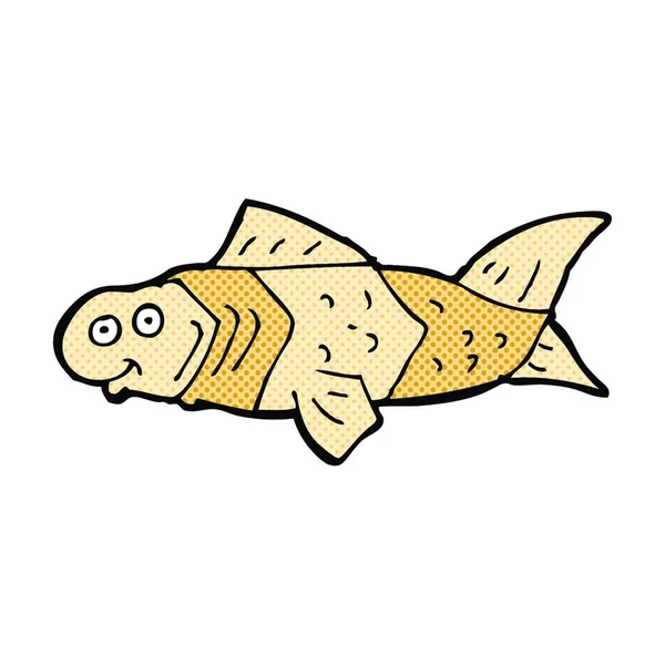 レトロ漫画風面白い魚 — ストックベクタ