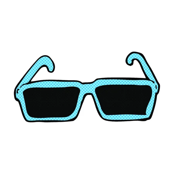 Retro Comic Book Style Cartoon Sunglasses — Stock Vector