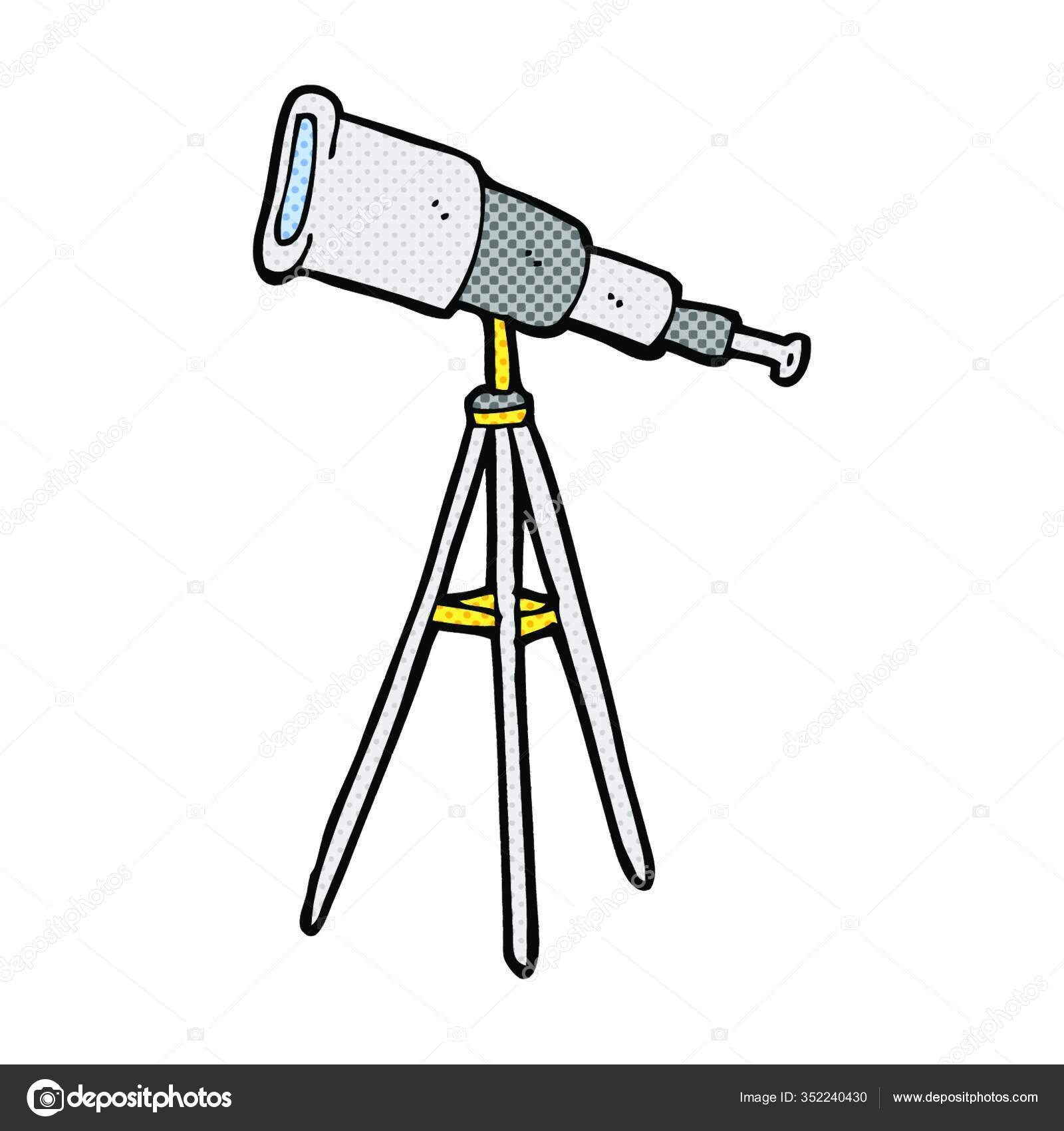 复古漫画书风格的卡通望远镜图库矢量图©PantherMediaSeller 352240430, image size:1600x1700