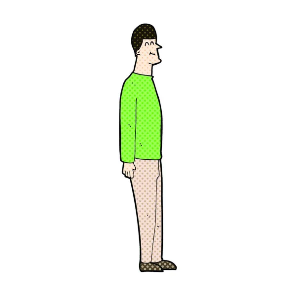 Ретро Комикс Стиль Мультфильм Высокий Человек — стоковый вектор