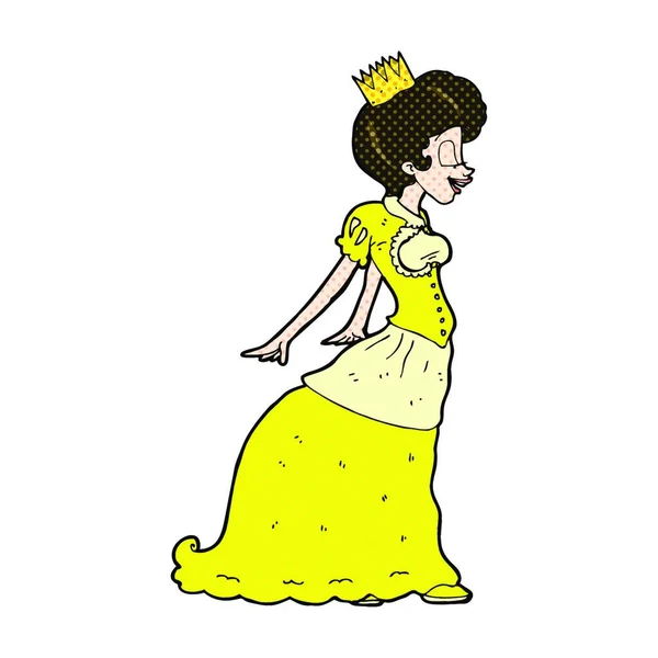 Rétro Bande Dessinée Style Princesse Dessin Animé — Image vectorielle