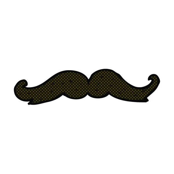 Rétro Bande Dessinée Style Moustache Dessin Animé — Image vectorielle