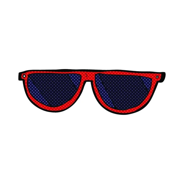 Retro Serietidning Stil Tecknade Solglasögon — Stock vektor