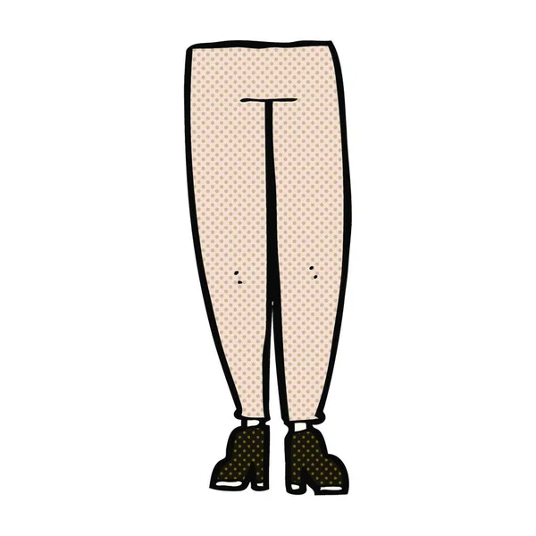 Bande Dessinée Rétro Style Bande Dessinée Jambes Féminines — Image vectorielle